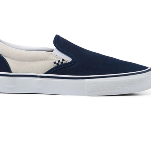 Vans Skater Slip-On Dress Blues/Turtledove PopCush Blue Suede/Cream Canvas main image 8